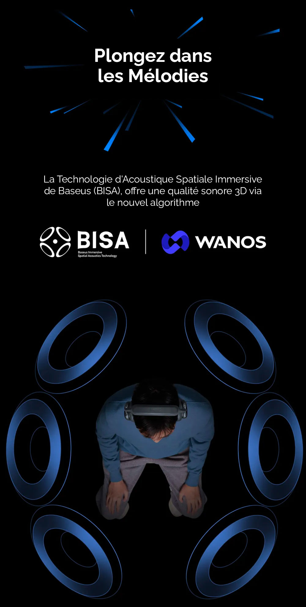 Casque Bluetooth Baseus Bowie MA10 - Réduction Bruit Active -48dB, 140h Autonomie, IPX6, Bluetooth 5.3